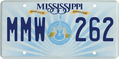 MS license plate MMW262
