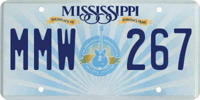 MS license plate MMW267