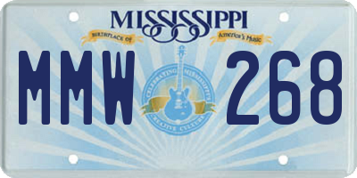MS license plate MMW268