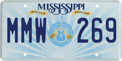 MS license plate MMW269