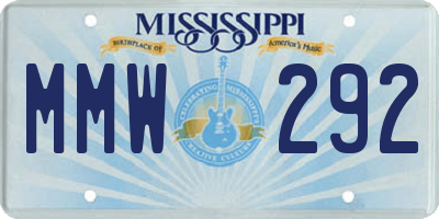 MS license plate MMW292