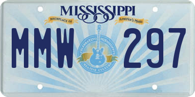 MS license plate MMW297