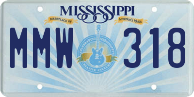MS license plate MMW318