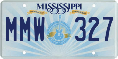 MS license plate MMW327