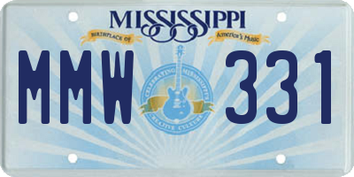 MS license plate MMW331