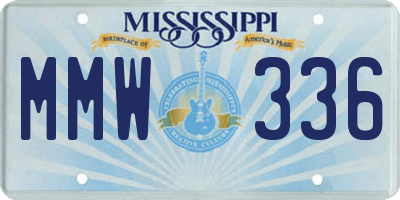 MS license plate MMW336