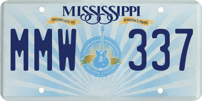 MS license plate MMW337