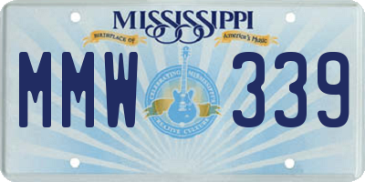 MS license plate MMW339