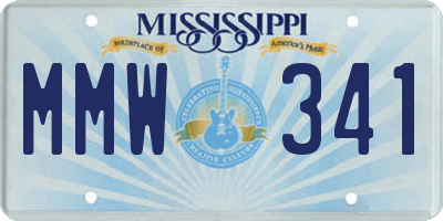 MS license plate MMW341