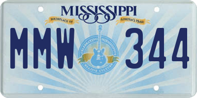MS license plate MMW344