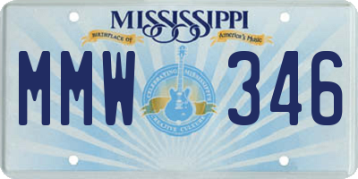 MS license plate MMW346