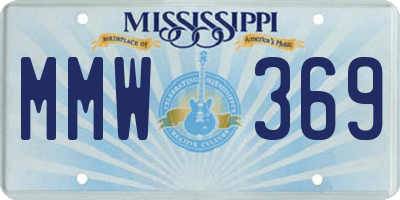 MS license plate MMW369