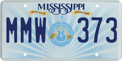 MS license plate MMW373