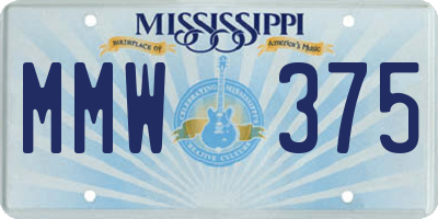 MS license plate MMW375