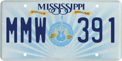 MS license plate MMW391