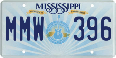 MS license plate MMW396