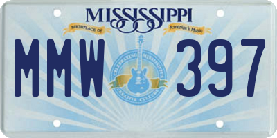 MS license plate MMW397