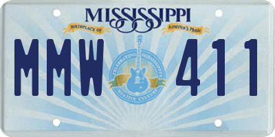 MS license plate MMW411