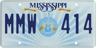 MS license plate MMW414