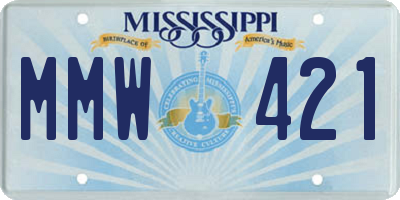 MS license plate MMW421