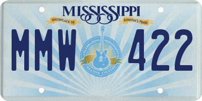MS license plate MMW422