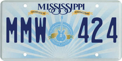 MS license plate MMW424