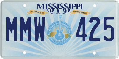 MS license plate MMW425