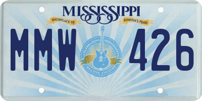 MS license plate MMW426