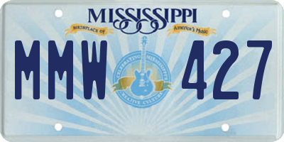 MS license plate MMW427