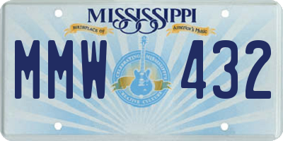 MS license plate MMW432