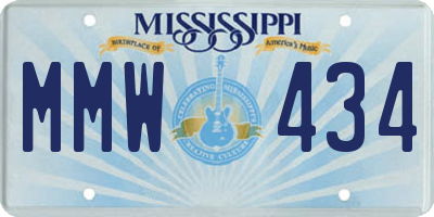 MS license plate MMW434
