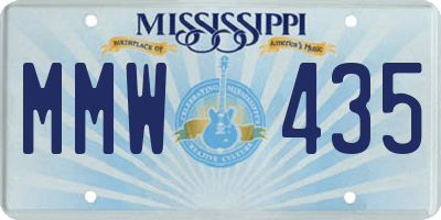 MS license plate MMW435