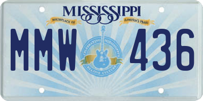 MS license plate MMW436