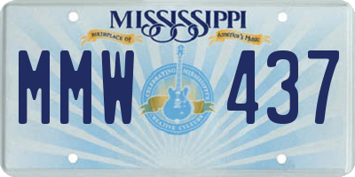 MS license plate MMW437