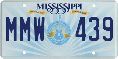 MS license plate MMW439