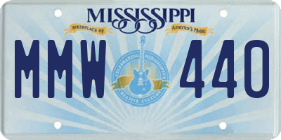 MS license plate MMW440