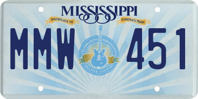 MS license plate MMW451