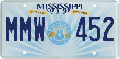 MS license plate MMW452