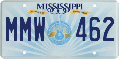 MS license plate MMW462