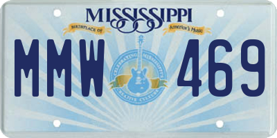 MS license plate MMW469