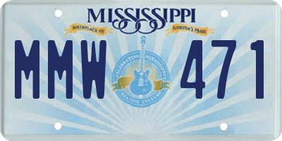 MS license plate MMW471
