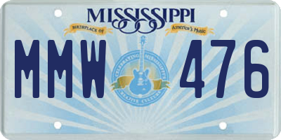 MS license plate MMW476