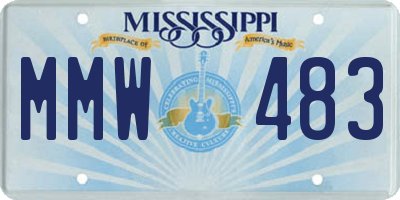 MS license plate MMW483