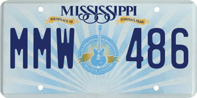 MS license plate MMW486