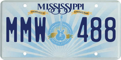 MS license plate MMW488