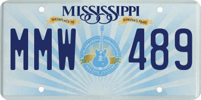 MS license plate MMW489