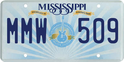 MS license plate MMW509