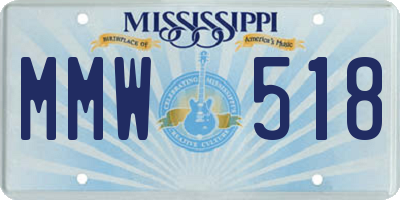 MS license plate MMW518