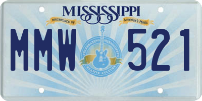 MS license plate MMW521