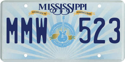 MS license plate MMW523